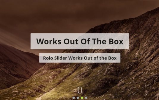 Rolo Slider WordPress Plugin With Ken Burns Effect